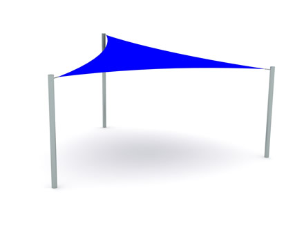 Triangular Shade Sail Canopy Seasonal Use