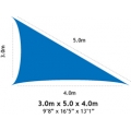 3m x 5m x 4m Premade Triangular Shade Sail Canopy - view 5