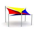 Safe Shade Triple Overlapping Triangle Shade Sail