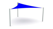 3.6m x 3.6m x 3.6m Premade Triangular Shade Sail Canopy